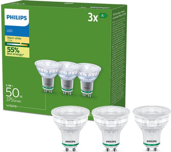 Image du produit Philips Spots à LED (GU10, 2.10 W, 375 lm, 3 x, A)