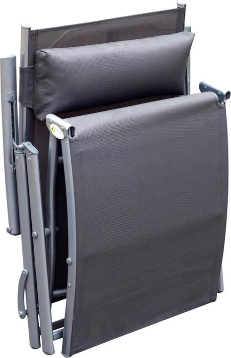 Image du produit Outsunny Gartenliege Metall, Stoff Grau (180 cm)