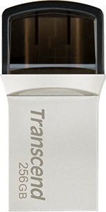 Produktbild Transcend USB-Stick 256GB JetFlash USB3.1,Pen Drive,OTG Type-A&C,Silver (256 GB, USB-C, USB-A)