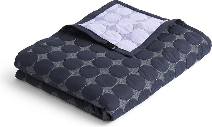 HAY Mega Dot Organic Bed cover W260 x L260 Midnight blue (Duvet cover, 260 x 260 cm)