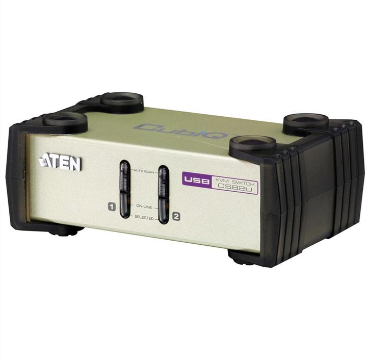 Actual product image Aten CS82U, 2 Port KVM Switch, USB, PS/2 & VGA