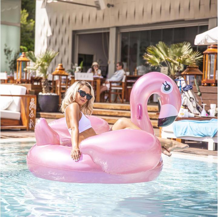 Actual product image Swim Essentials Floaties Rose Gold Flamingo