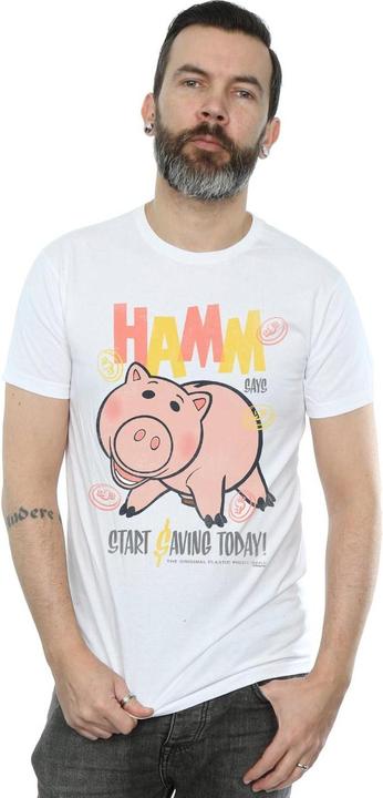 Actual product image Disney Mens Toy Story 4 Hamm The Piggy Bank T-Shirt (XL)