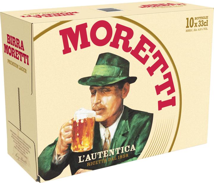 Actual product image Birra Moretti 33 cl 4.6% EW 10 Pack (10 x 33 cl)