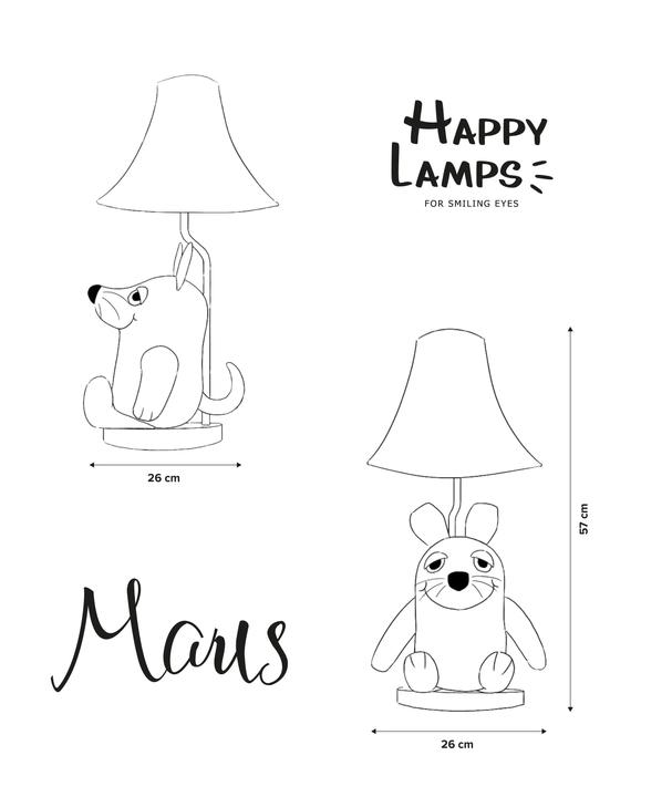 Productafbeelding Happy Lamps Muis uit het programma "Sendung mit der Maus", LED tafellamp, handgemaakt (5400 lm)