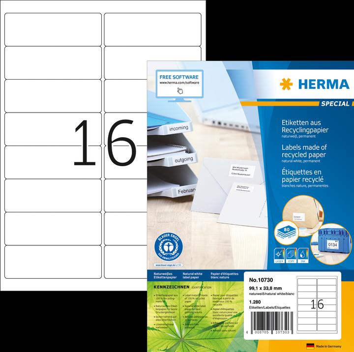 Produktbild HERMA Recycling Etiketten A4