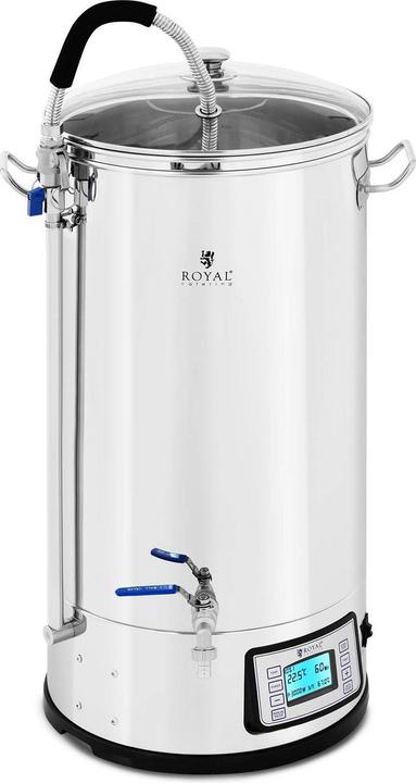 Actual product image Royal Catering Brew Kettle - 50 L - 3,000 W - 25 - 100 ° C - stainless steel - LCD - display - timer