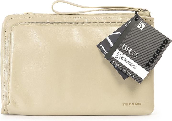 Actual product image Tucano Elle, ladies leather notebook bag for 11 inch devices, IVORY