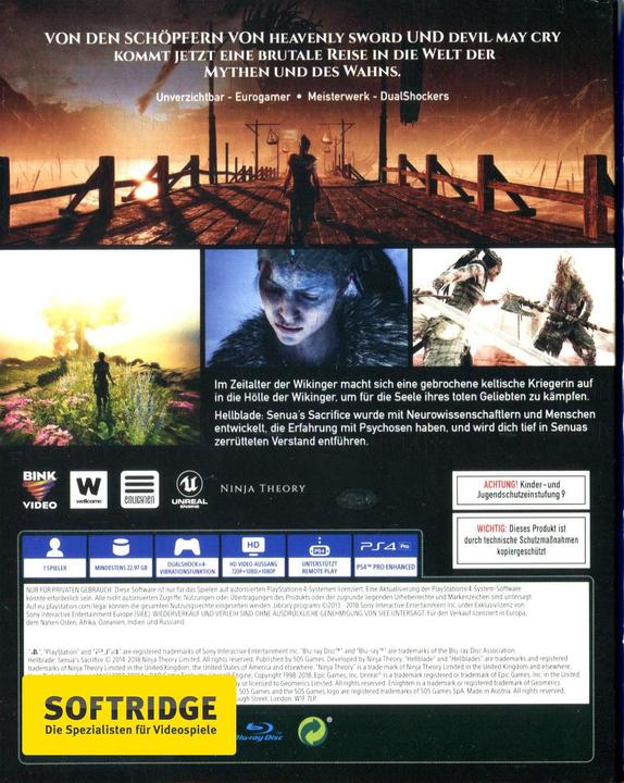 Image du produit Hellblade Sensuas Sacrifice (PS4, DE)