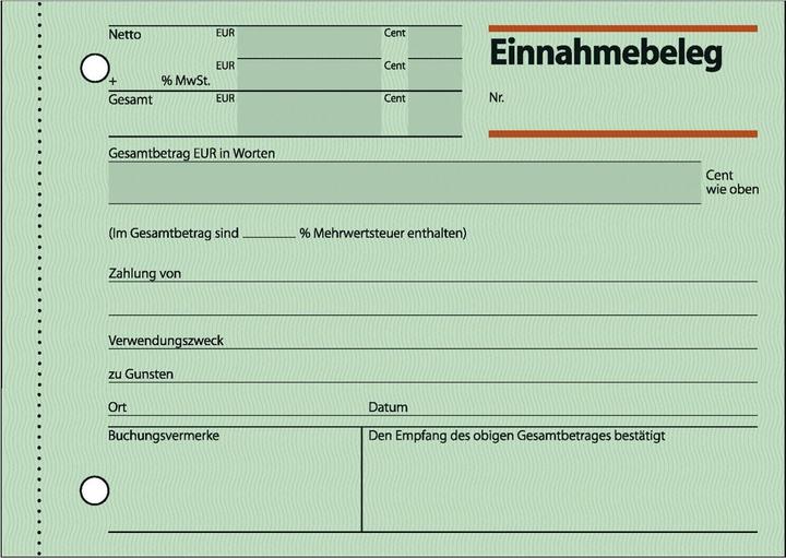 Actual product image Sigel Receipt form Paper size: DIN A6 landscape Grammage: 60 g/m² (50 x)