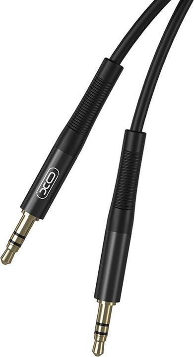 xO cable audio NB-R175A jack 3,5mm - jack 3,5mm 1,0 m black (1 m, 3.5mm jack (AUX))