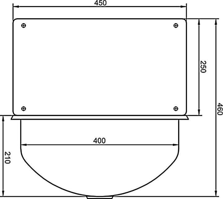 Produktbild Diaqua Waschbecken Edelstahl (340 mm, 456 mm)