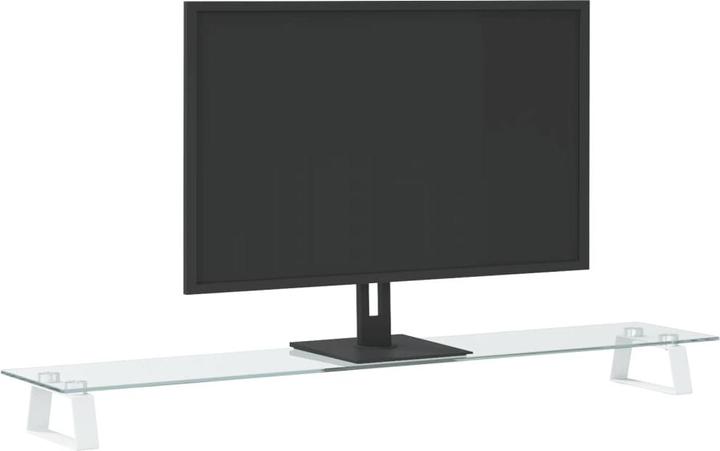 Produktbild VidaXL Monitorständer Weiss 100x20x8 cm Hartglas und