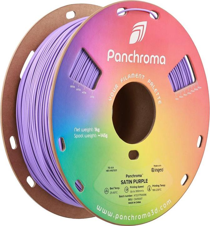 Actual product image Polymaker Panchroma™ PLA Satin (PLA, 1.75 mm, 1000 g, Violet)