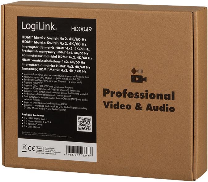 Immagine prodotto LogiLink Interruttore a matrice HDMI