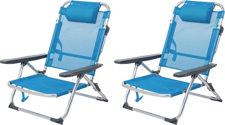 Koor Strandstuhl Arieenzo, Blau, 2 Stück