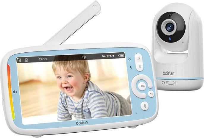 Actual product image Boifun VB805 electronic rotating nanny with two-way audio (Video & Audio, 500 m)