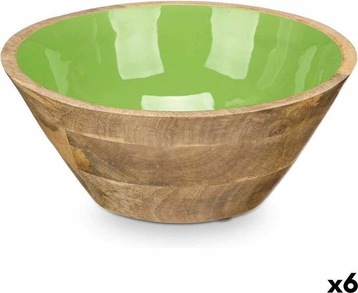 Produktbild Gift Schüssel MALI-701 G grün Lack Mango-Holz 24,3 x 10,5 x 24,3 cm (6 Stück) (6 x)