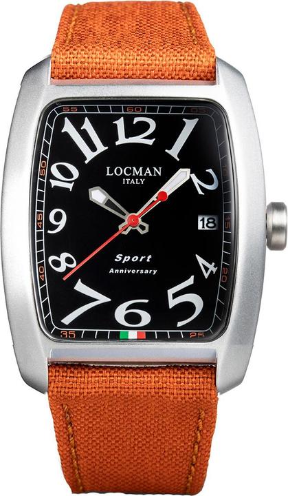 Locman Italy Herrenuhr Sport Anniversary orange/schwarz Ref. 0471 (Analoguhr, 37 mm)