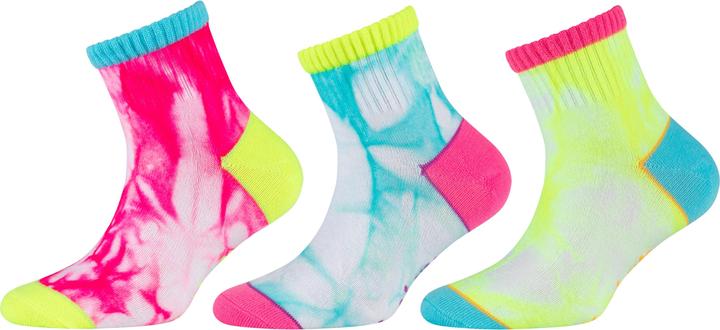 Skechers 3PPK Girls Casual Fancy Tie Die Socks SK41076-1001 -