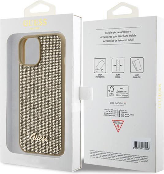 Image du produit Guess GUHCP15SPMSDGSD iPhone 15 6.1" złoty/gold hardcase Disco Metal Script (Apple iPhone 14, Apple iPhone 15, Apple iPhone 13)