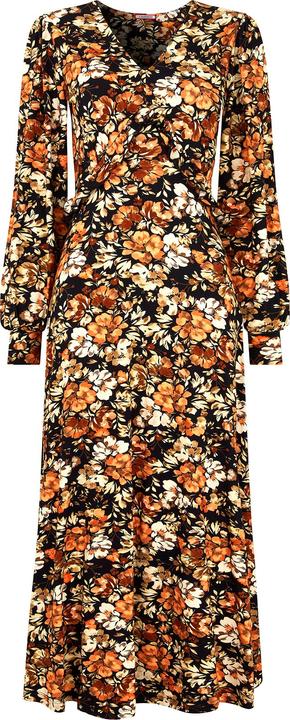 Actual product image Joe Browns PETITE Autumnal Floral V-Neck Midi Dress (38)
