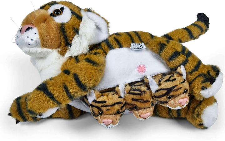 Image du produit Mamanimals Doudou Maman Tigre & Bébés (16 cm)