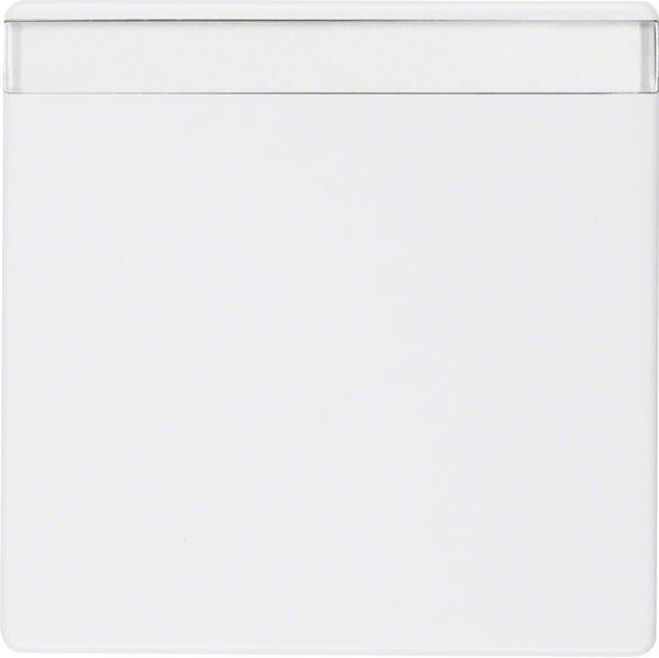 Image du produit Berker Q1 Bascule Changement avec 16266089 Champ d'écriture blanc polaire velours