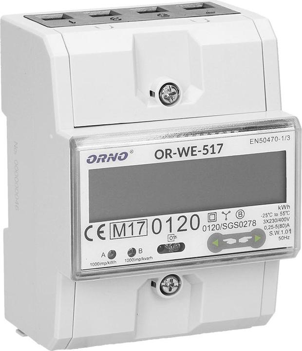 Immagine prodotto MGA ORNO 3-FAZOWY LICZNIK ENERGII ELEKT.80A. WIELOT. RS485 MID