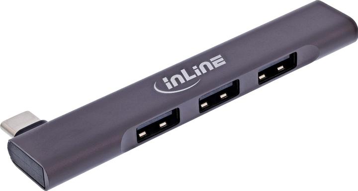 Produktbild InLine Slim USB-C Hub, 4-Port, USB 3.0 + 3x USB 2.0, schmale Bauform (USB-C, 4 Ports)