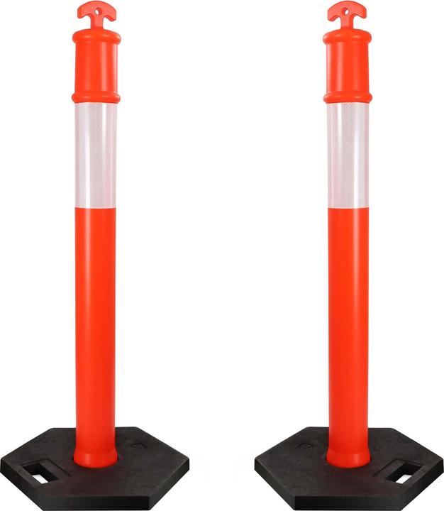 Immagine prodotto Wiltec 2x Absperrpfosten 110x42x42cm Sperrpfosten mobile Absperrung Poller