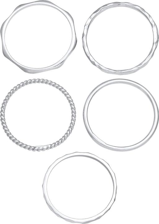 Actual product image Elli Band Ring, Geo, Ring Set (54, 925 Silver)