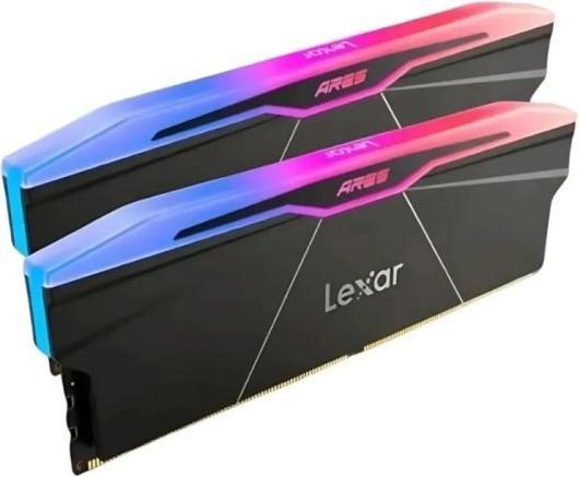 Actual product image Lexar Kit Barrettes mémoire 32Go (2x16Go) DIMM DDR5 Ares RGB 6000MHz (Noir) (2 x 16GB, 6000 MHz, DDR5 RAM, U-DIMM)