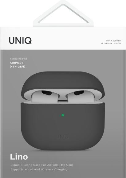 Image du produit Uniq case Lino AirPods 4 Silicone ash grey