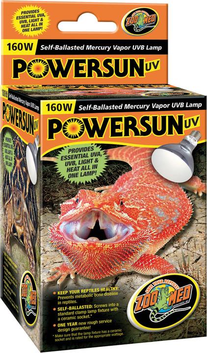 Actual product image Zoo Med PowerSun UV lamp 160W (UVA, UVB)