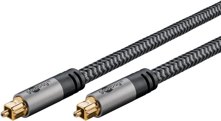 Goobay TOSLINK-Kabel, 1 m, Sharkskin Grey (1 m, TOSLINK)