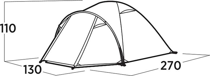 Image du produit Easy Camp Kuppelzelt Setesdal 2 (olivgr?n, mit Tunnel-Vorbau, Modell 2025) (Tente igloo, 3.50 kg, 2 personnes)