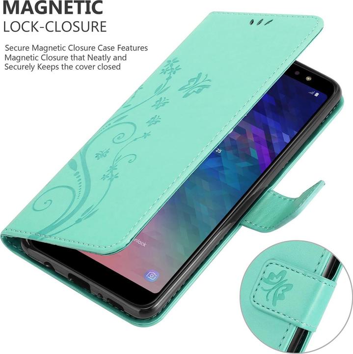 Produktbild Cadorabo Flower Book Cover (Samsung Galaxy A6+)