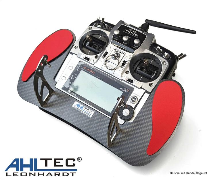 Image du produit AHLtec Pupitre émetteur Futaba T10CG Carbon avec étrier de pupitre émetteur standard, sans repose-main