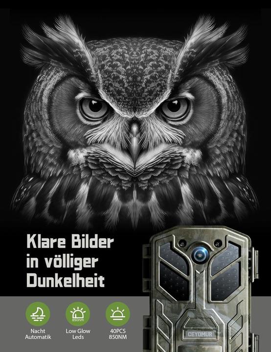 Immagine prodotto Ceyomur Wildkamera mit 4K HD und Bewegungsmelder