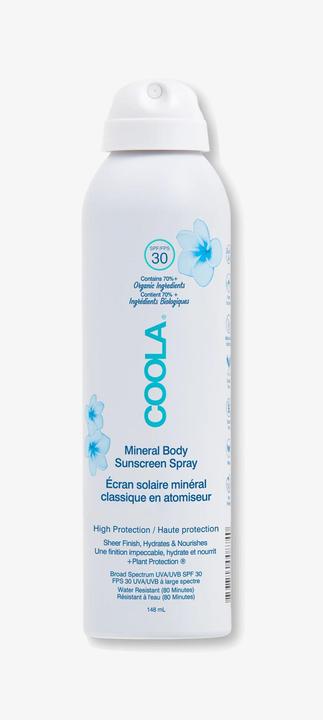 Actual product image Coola Suncare Mineral Body Organic Sunscreen Spray - Fragrance Free (Sun spray, SPF 30, 148 ml)