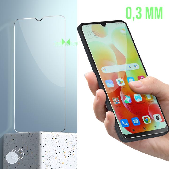Produktbild Avizar 9H Härtegrad Glas-Displayschutzfolie (1 Stück, Xiaomi Redmi 12C)