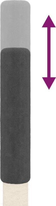 Actual product image VidaXL Kratzbaum Deckenhoch Dunkelgrau 263,5-289,5cm Katzenbaum Kletterbaum (289.50 cm, Dark grey)