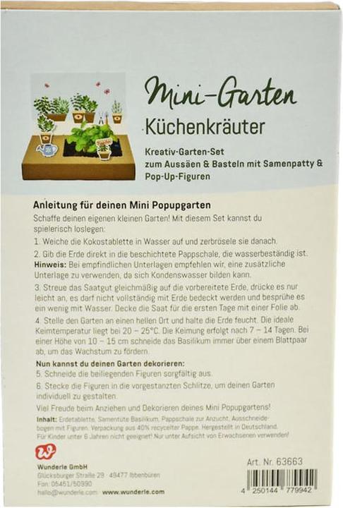 Actual product image Wunderle Mini-Garten Küchenkräuter