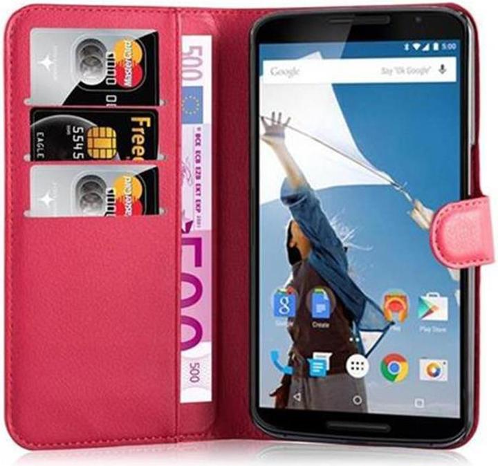 Actual product image Cadorabo Book with stand function cover (Motorola Nexus 6)