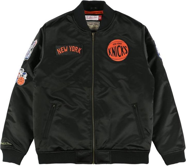 Mitchell & Ness M&N Satin Bomber Jacke - FLIGHT New York Knicks - S (S)