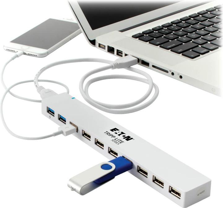 Immagine prodotto Eaton Hub Combo USB 3.0/USB 2.0 a 10 porte Ricarica USB 2 porte USB 3.0 e 8 porte USB 2.0 (USB-C, 10 Porti)