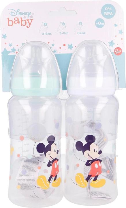 Actual product image Stor Baby bottle 360 ml set of 2 - Mickey Mouse (360 ml)
