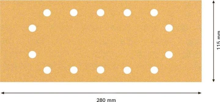 Produktbild Bosch Professional Zubehör EXPERT C470 Schleifpapier mit 14 Löchern für Schwingschleifer, 115 x 280 mm, G 100, 10-tlg. (100)