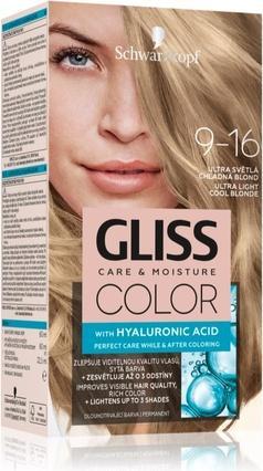 Schwarzkopf Gliss Color Care & Moisture Hair Dye 9-16 Ultra Light Coolonde (9-16 Ultra Light Coolonde)